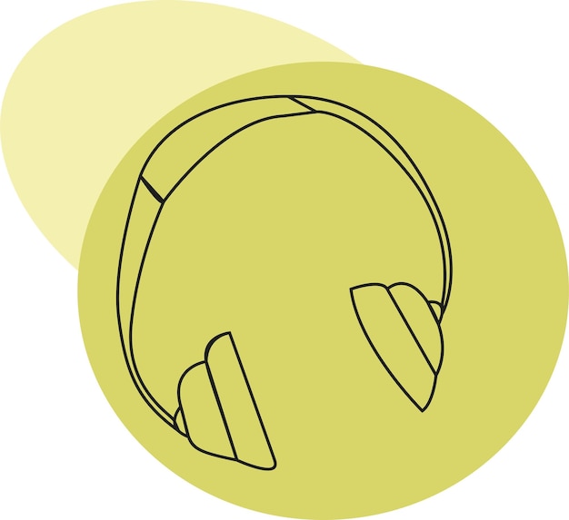 Vector headphones sketch image vector image for stickers posts and posters
