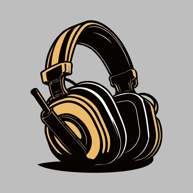 Headphones vector Illustration Isolated Object