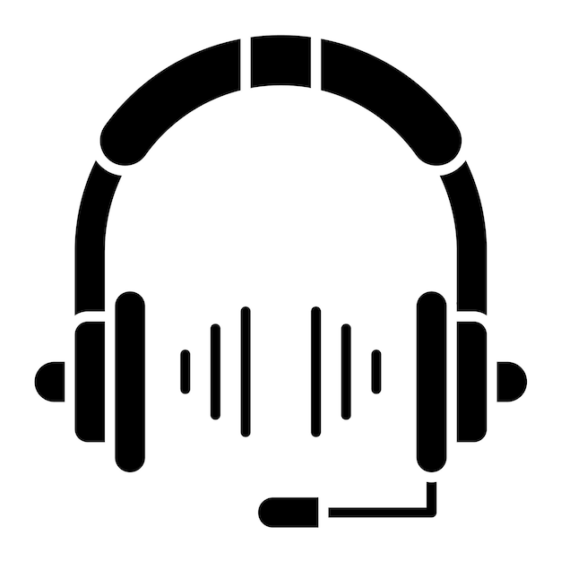 Headphones Vector Illustration Style