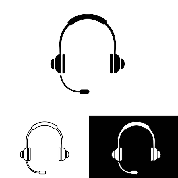 Vector headset icon vector illustratie logo sjabloon