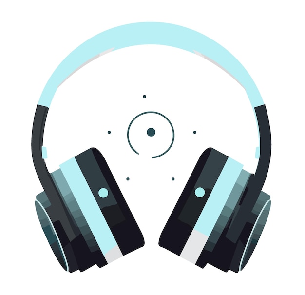 Headset illustration on white transparent background