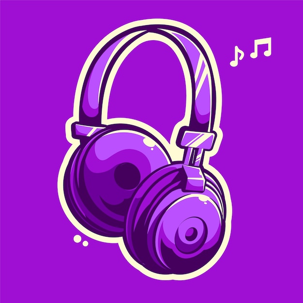 Vector headset sticker art