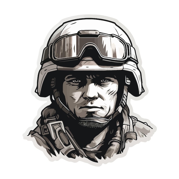 Vector headshot of full metal jacket