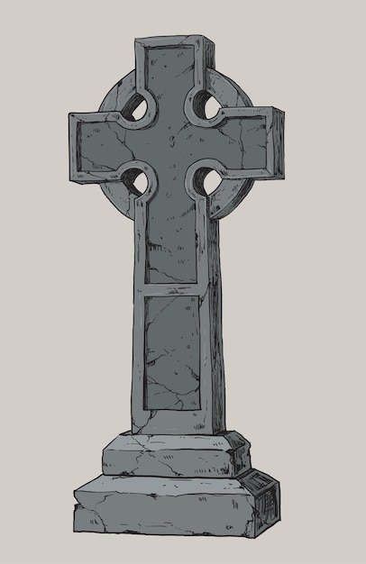 Headstone and Gravestone Drawing Illustration