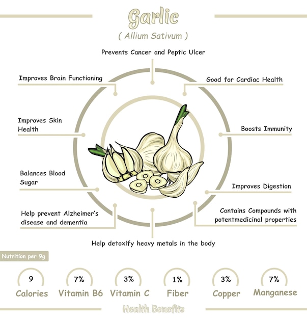 栄養のあるニンニクの健康上の利点