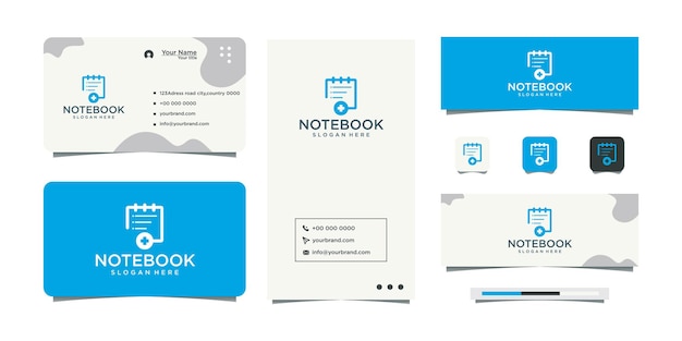 Health book logo design and business card