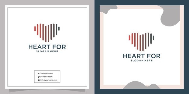 Health care company branding valentines day ribbon logo type