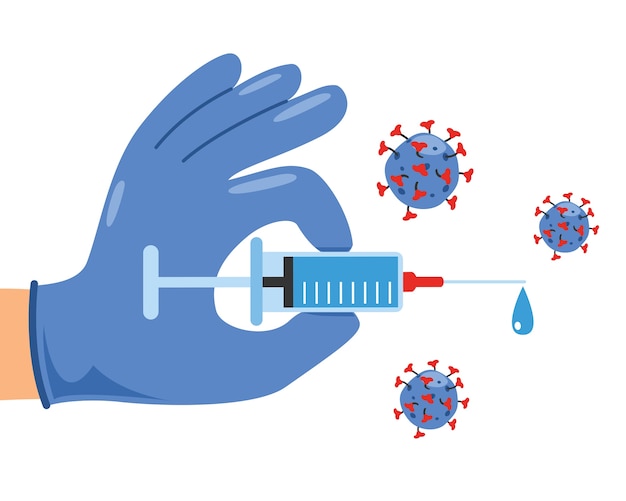 Health care concept with vaccination