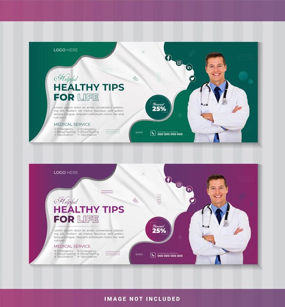 Health care facebook timeline covers template