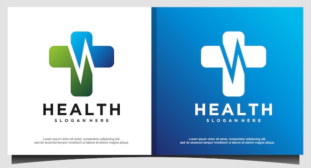 health care heartbeat logo design template