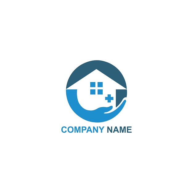 health care and leaf combine logo design vector