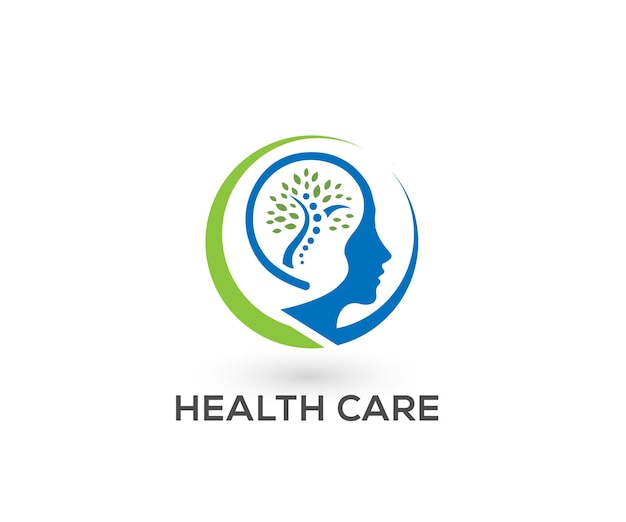 Vector health care logo neurology icon design vector template