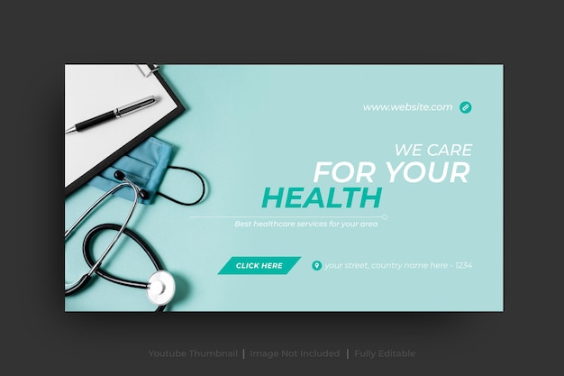 health care medical clinic web banner youtube thumbnail