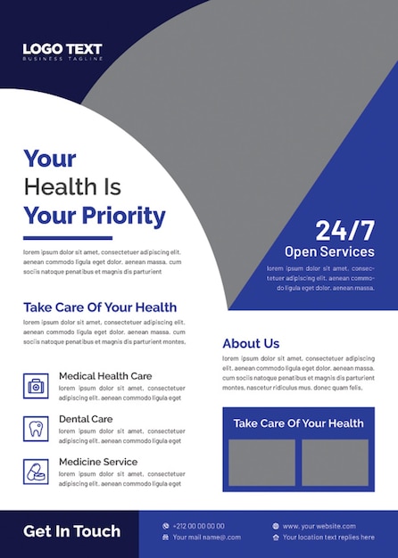 health care services flyer template