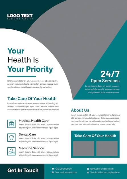 health care services flyer template
