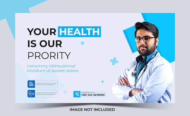 Vector health care social media banner