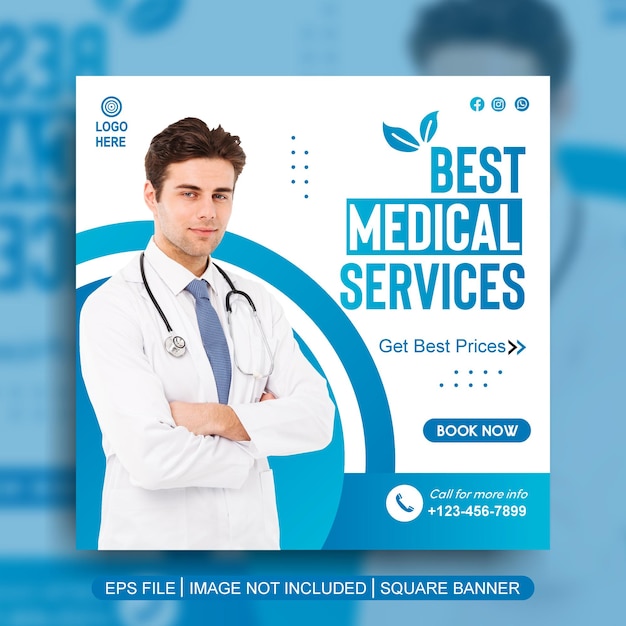 health care social media post template