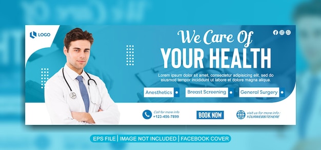 Vector health care social media post template