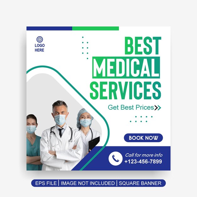 health care social media post template