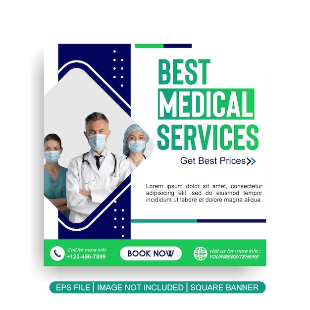health care social media post template