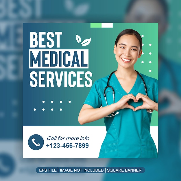 health care social media post template