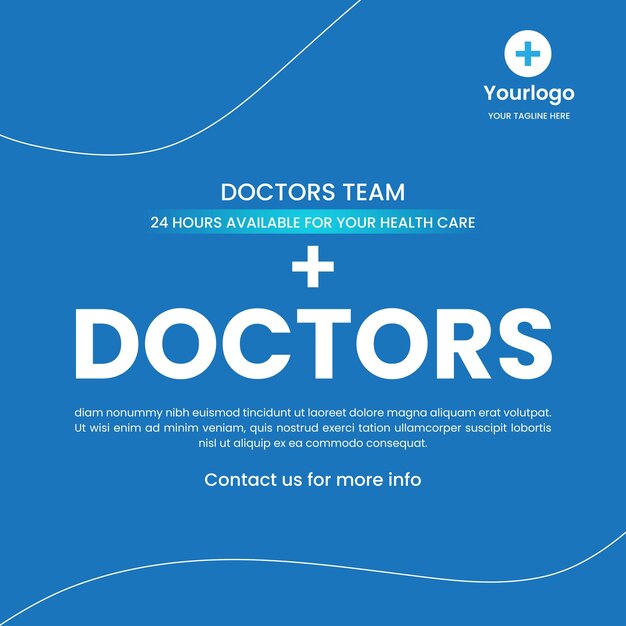 Health care social media post template