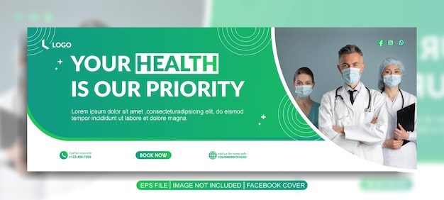 health care web banner template design