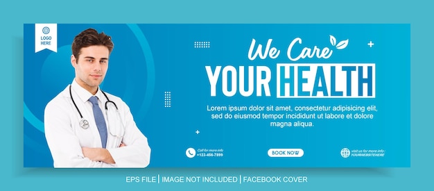 Health care web or facebook banner template