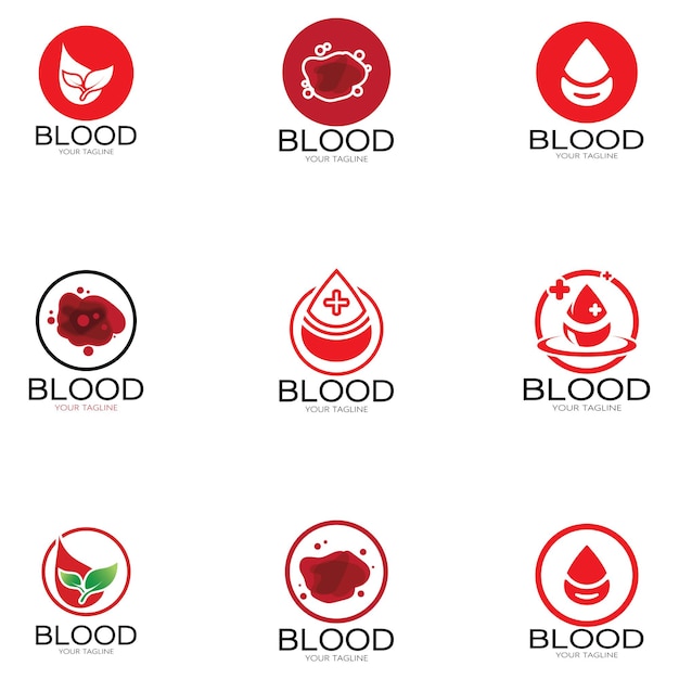Vector health careblood donation logo icon design template