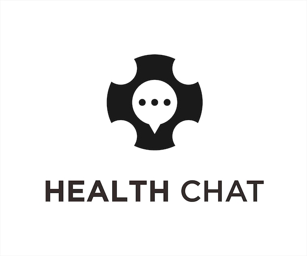 health chat logo design vector illustration