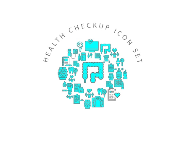 Health Checkup icon set design