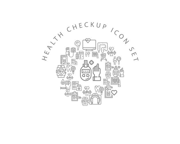 Health Checkup icon set design