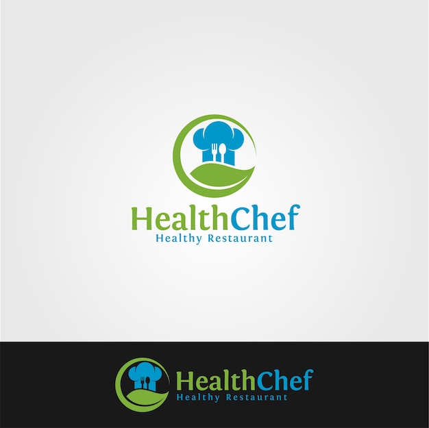 Health chef logo template