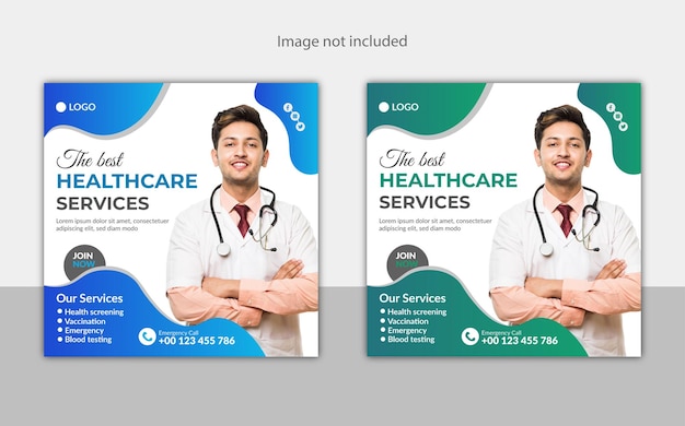 Health clinic social media post design