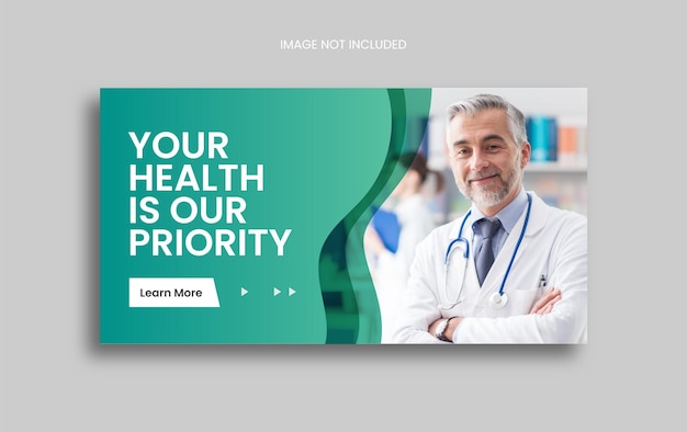 Vector health clinic social media post template