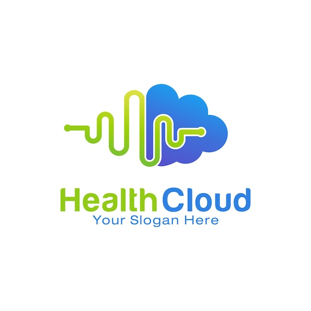 Шаблон дизайна логотипа health cloud