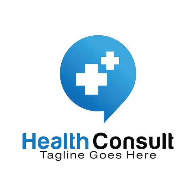 Health Consult logo design template