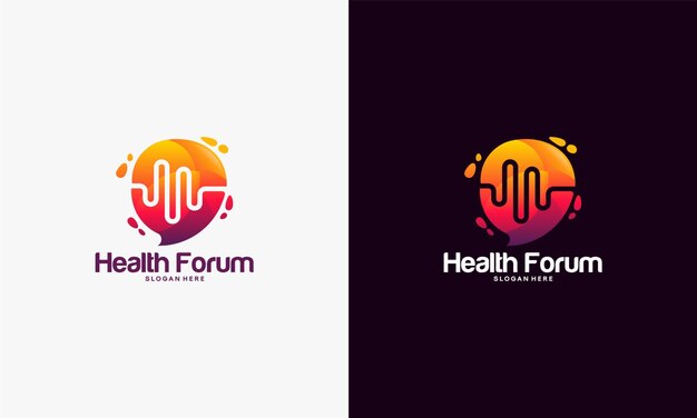 Health Consult logo designs concept, Health Forum logo template vector