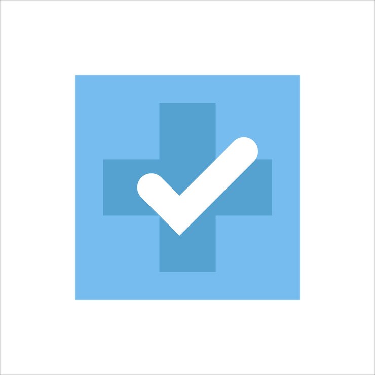 Health Cross 및 Check Mark 로고 디자인