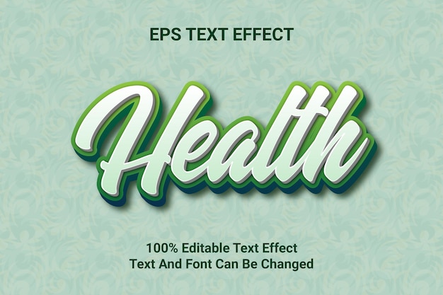 Health EPS Text Effect