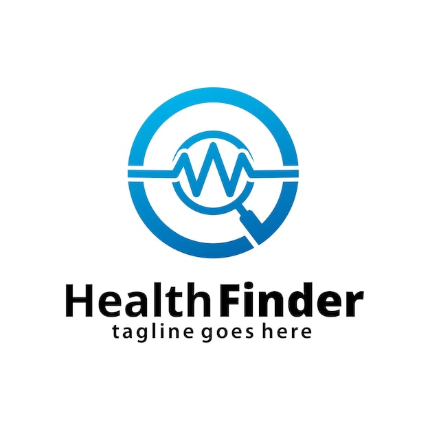 Health finder logo design template