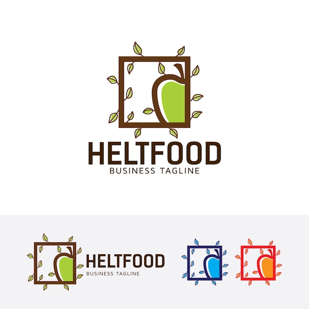 Vector health food vector logo template