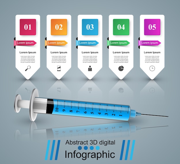 Health icon. 3d medical infographic.