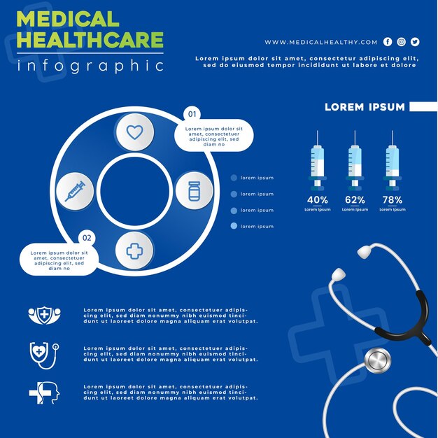 Health infographic elements