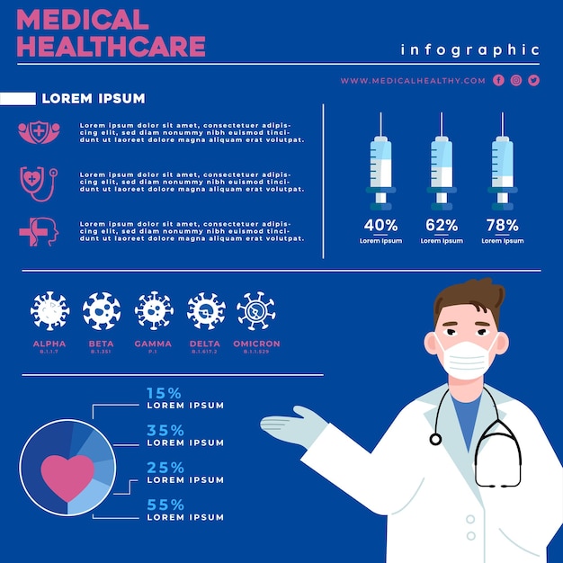 Vector health infographic elements