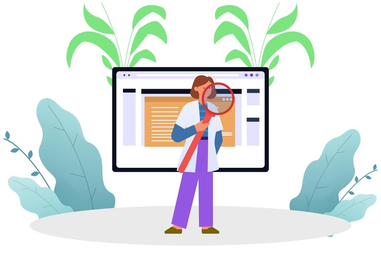Vector health inspector concept illustration stylish and beautiful