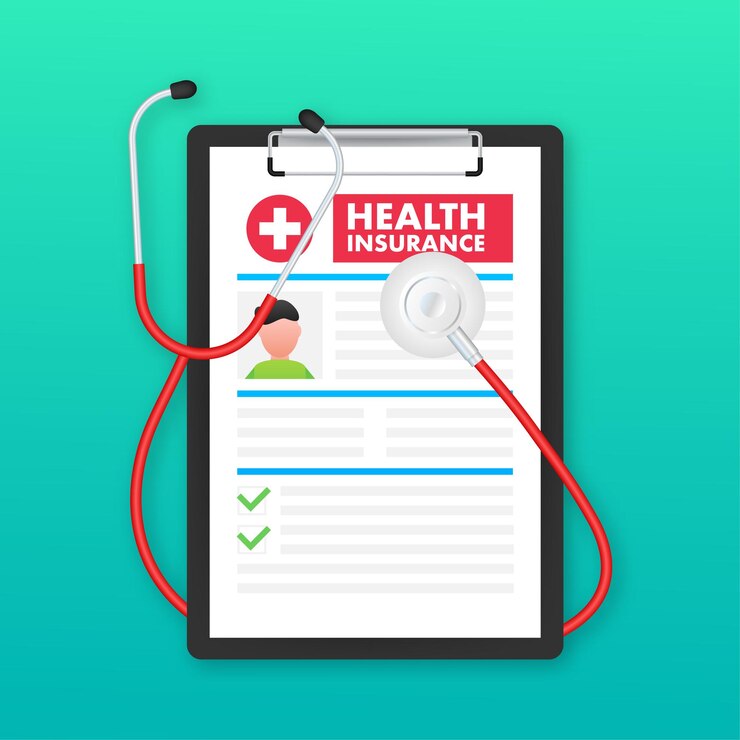 Premium Vector | Health insurance concept medical document clipboard