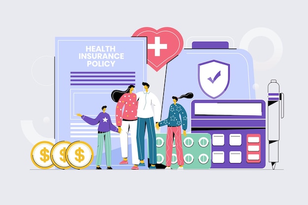 Health Insurance Vector Illustration