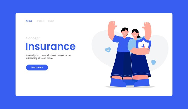 Health insurance website illustration