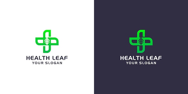 Health leaf logo template